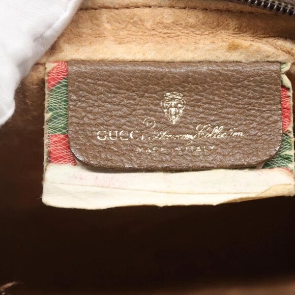 GUCCI GG Supreme Web Sherry Line Clutch Bag PVC Beige 89 01 002 Auth BA2470 - Picture 5 of 16